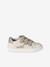 Baskets enfant fille cuir à scratchs blanc imprimé+écru+lot blanc 2 - vertbaudet enfant 