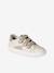 Baskets enfant fille cuir à scratchs blanc imprimé+écru+lot blanc 1 - vertbaudet enfant 