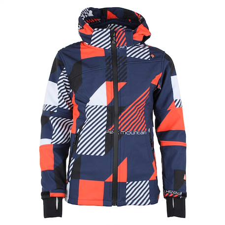 Blouson softshell garçon ecover Marine/orange 1 - vertbaudet enfant 