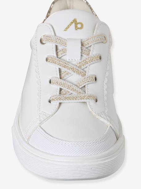 Baskets fille synthetique à lacets élastiqués blanc imprimé 7 - vertbaudet enfant 