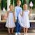 Robe demoiselle d'honneur   col liberty    emma Blanc bleu roi 2 - vertbaudet enfant 