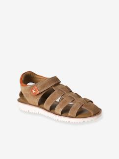 Chaussures-Chaussures garçon 23-38-Sandales enfant cuir à scratch