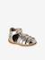 Sandales premiers pas bébé beige irisé+blanc imprimé+or 11 - vertbaudet enfant 
