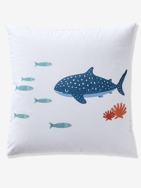 Parure housse de couette et taie d'oreiller enfant EN BORD DE MER blanc imprimé 5 - vertbaudet enfant 