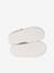 Baskets enfant fille cuir à scratchs blanc imprimé+écru 5 - vertbaudet enfant 