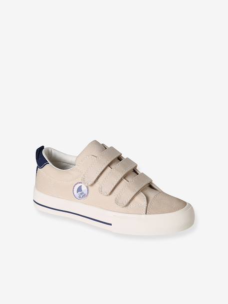 Baskets enfant à scratchs écru+marine 1 - vertbaudet enfant 