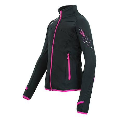 Blouson polarshell fille gaclimate Blanc+Bleu marine+Fuchsia+Noir 18 - vertbaudet enfant 