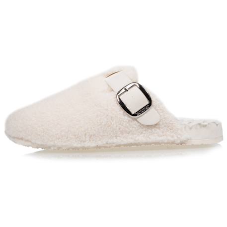 Chaussons mules sabot confort interieur imitation fourrure Ivoire 5 - vertbaudet enfant 