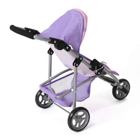 Poupées jogging-buggy lola cœur violet-rose Violet 3 - vertbaudet enfant 