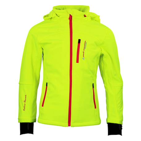 Blouson softshell fille fanne Jaune+Noir/jaune+Noir/orange+Orange 1 - vertbaudet enfant 