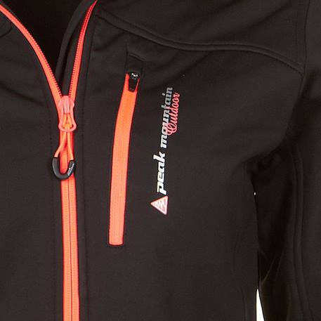 Blouson softshell fille ganne Jaune+Noir/corail+Noir/jaune+Orange 6 - vertbaudet enfant 