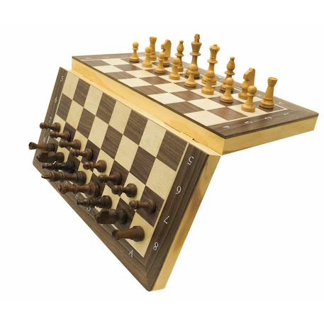 Jeu d’échecs magnétique pliable en bois Marron 2 - vertbaudet enfant 