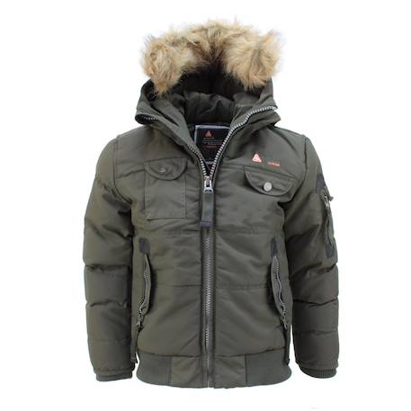 Blouson garçon ecoflik Kaki 1 - vertbaudet enfant 