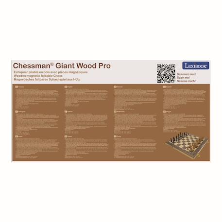 Jeu d’échecs magnétique pliable en bois Marron 4 - vertbaudet enfant 