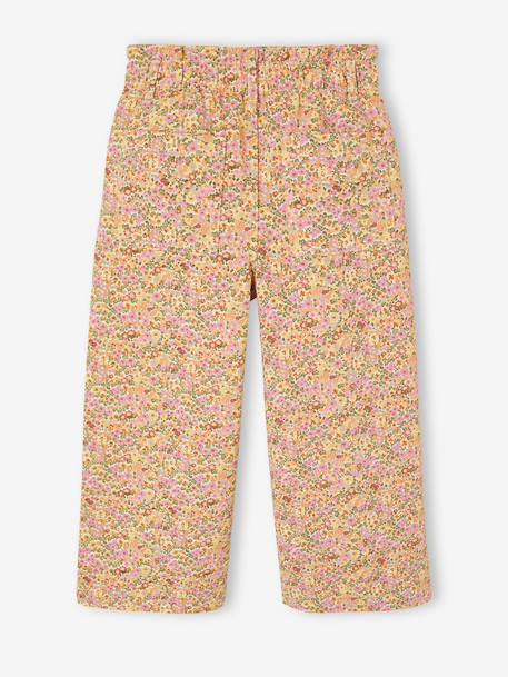 Pantalon fille large imprimé Fleurs multicolore+Léopard beige+vanille+Zébré chocolat 2 - vertbaudet enfant 