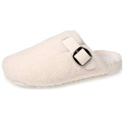 Vêtements de grossesse-Chaussons mules sabot confort interieur imitation fourrure