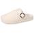 Chaussons mules sabot confort interieur imitation fourrure Ivoire 1 - vertbaudet enfant 