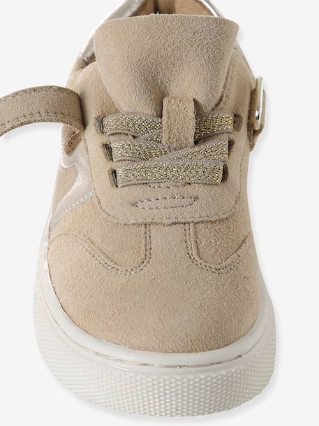 Baskets cuir lacets élastiqués à scratch marron 6 - vertbaudet enfant 
