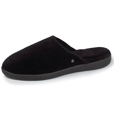 Chaussons mules en velours ultra doux Noir 1 - vertbaudet enfant 