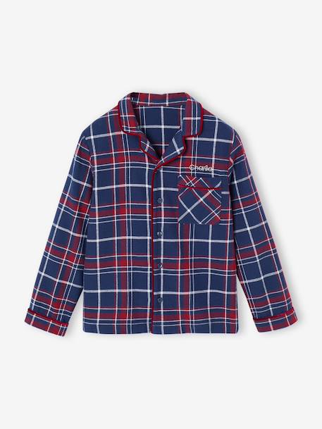 Pyjama mixte flanelle noël capsule famille bordeaux 12 - vertbaudet enfant 