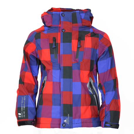 Blouson softshell garçon ecina Anis+Rouge+Vert 5 - vertbaudet enfant 