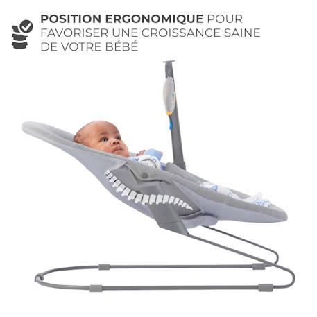Transat bebe confortable avec arche de jeu amovible Gris 5 - vertbaudet enfant 