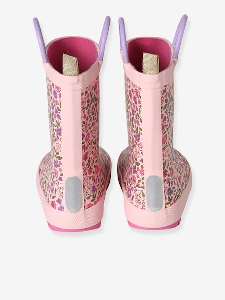 Bottes pluie fille caoutchouc bleu imprimé+lot rose 16 - vertbaudet enfant 