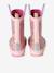 Bottes pluie fille caoutchouc bleu imprimé+lot rose 16 - vertbaudet enfant 