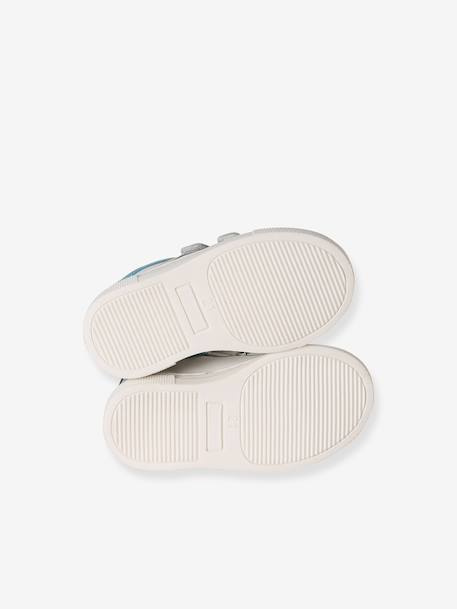 Baskets bébé cuir à scratchs lot bleu 5 - vertbaudet enfant 