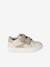 Baskets enfant fille cuir à scratchs blanc imprimé+écru 2 - vertbaudet enfant 