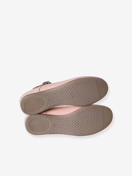 Ballerines fille cuir feston ROSE CLAIR UNI 4 - vertbaudet enfant 
