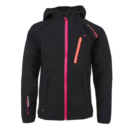 Blouson softshell fille ganso Anis+Fuchsia+Noir+Turquoise 5 - vertbaudet enfant 