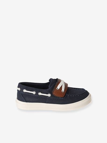Chaussures bateau enfant garçon à scratch marine 3 - vertbaudet enfant 