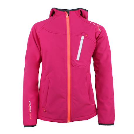 Blouson softshell fille ganso Anis+Fuchsia+Noir+Turquoise 3 - vertbaudet enfant 