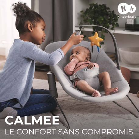 Transat bebe confortable avec arche de jeu amovible Gris 3 - vertbaudet enfant 