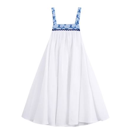 Robe demoiselle d'honneur   col liberty    emma Blanc bleu roi 5 - vertbaudet enfant 