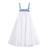 Robe demoiselle d'honneur   col liberty    emma Blanc bleu roi 5 - vertbaudet enfant 