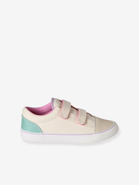 Baskets enfant fille à scratch beige imprimé 2 - vertbaudet enfant 