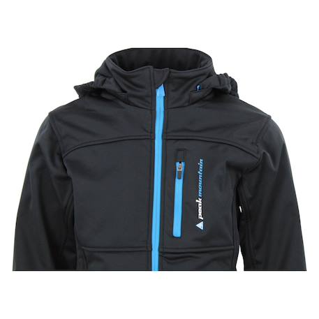 Blouson softshell garçon ecanne Jaune+Noir/bleu+Noir/jaune+Noir/orange+Noir/vert+Orange 6 - vertbaudet enfant 