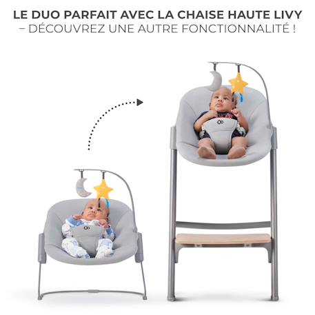 Transat bebe confortable avec arche de jeu amovible Gris 6 - vertbaudet enfant 