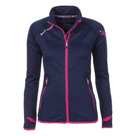 Blouson polarshell fille faclimate Blanc+Bleu marine+Fuchsia+Noir 4 - vertbaudet enfant 