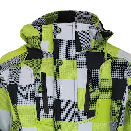 Blouson softshell garçon ecina Anis+Rouge+Vert 3 - vertbaudet enfant 