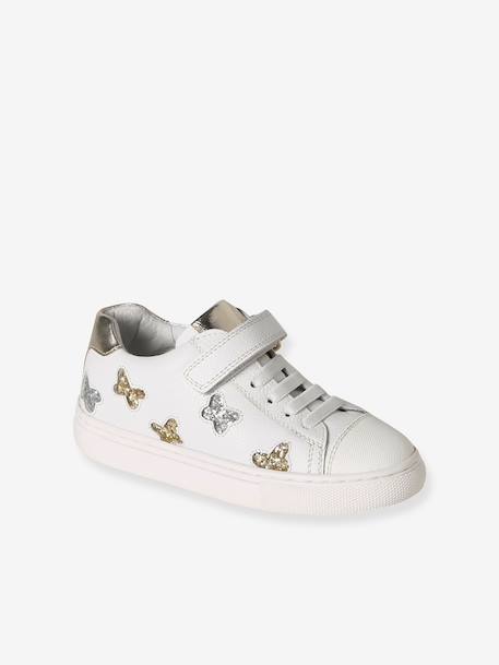 Baskets basse enfant cuir blanc 1 - vertbaudet enfant 
