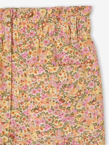 Pantalon fille large imprimé Fleurs multicolore+Léopard beige+vanille+Zébré chocolat 4 - vertbaudet enfant 