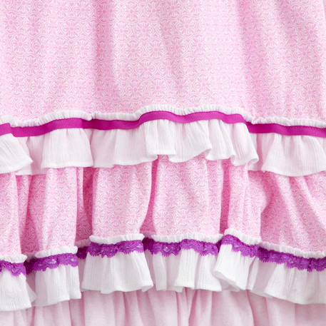 Jupe longue   en coto jersey  2-en-1  ibiza Rose violet 4 - vertbaudet enfant 