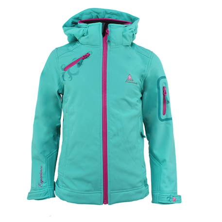Blouson de ski fille gasoftibi Bleu+Noir+Vert 5 - vertbaudet enfant 
