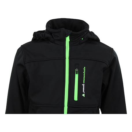 Blouson softshell garçon ecanne Jaune+Noir/bleu+Noir/jaune+Noir/orange+Noir/vert+Orange 17 - vertbaudet enfant 