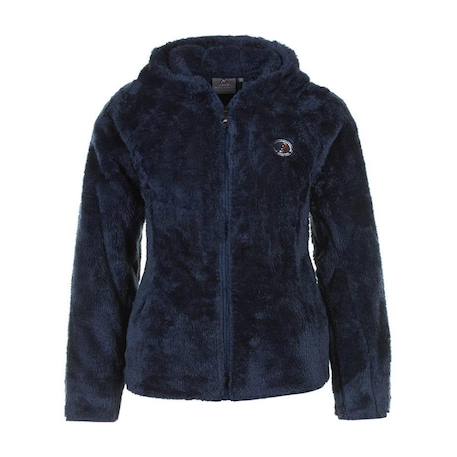 Veste polaire fille falanzo Bleu marine+Camel+Rouge 1 - vertbaudet enfant 