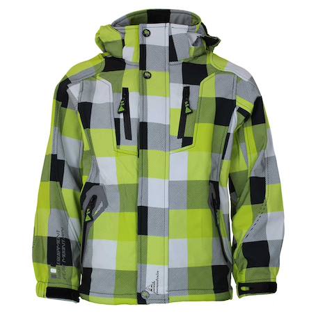 Blouson softshell garçon ecina Anis+Rouge+Vert 1 - vertbaudet enfant 