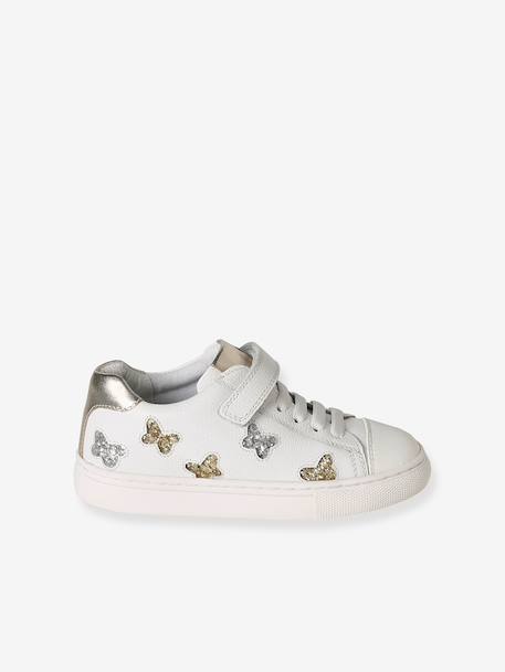 Baskets basse enfant cuir blanc 2 - vertbaudet enfant 